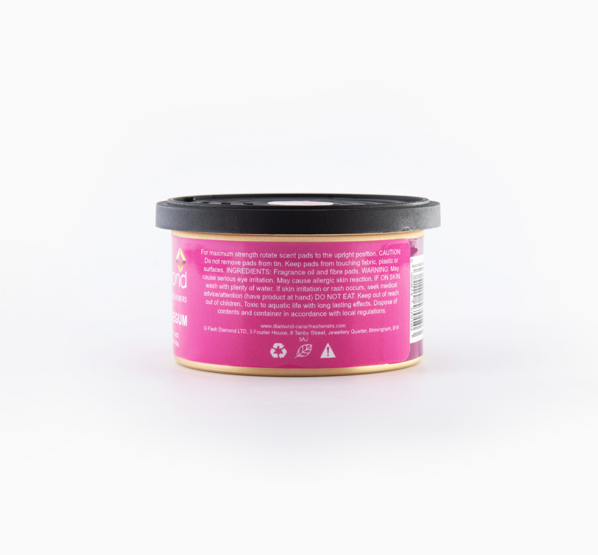 Organic Tin Bubblegum Car Air Freshener Diamond Car Air Fresheners