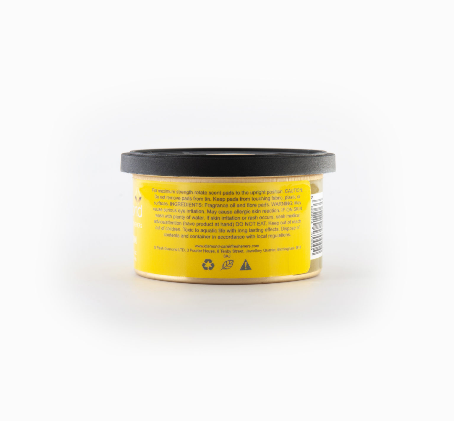 Organic Tin Lemon Car Air Freshener Diamond Car Air Fresheners